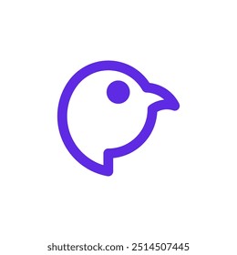 bird logo speech bubble vector eps