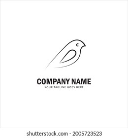 Bird logo with stripes pattern is good for company or brand logo