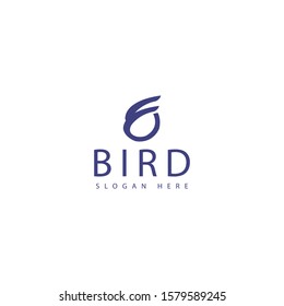 bird logo with a strong bird shape with masculine-looking wings makes this design unique, modern, simple.