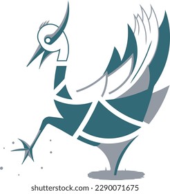 bird logo stuck in water 