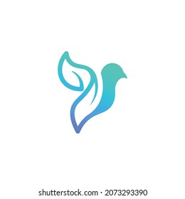 bird logo template, Abstract animal flying icon design - vector