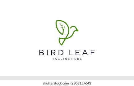 bird logo template, Abstract animal flying icon design - vector
