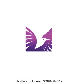 bird logo template abstract design vector illustration