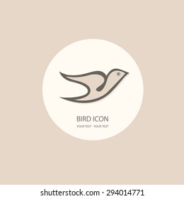 Bird logo template. Abstract Icon. Business concept. Use for any type of company. vector illustration
