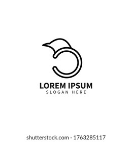 Bird Logo Template, Animal logo design vector