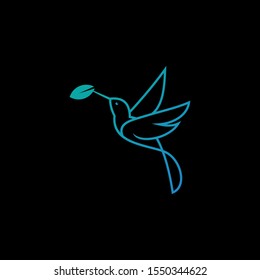 Bird logo template, Animal flying icon design vector