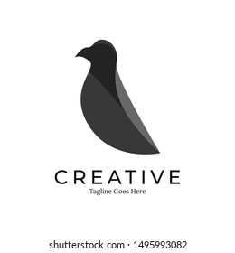 bird logo and template,  black and white elegant logo design .prefessional services for branding your company, organization, and business