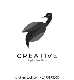 bird logo and template,  black and white elegant logo design .prefessional services for branding your company, organization, and business