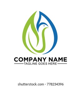 Bird logo template concept for celebration event and business company. dove vector symbol for christian church.