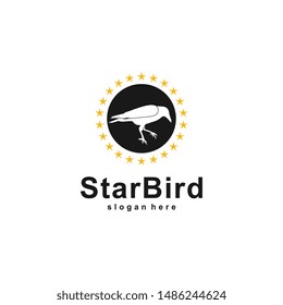 bird logo template design vector