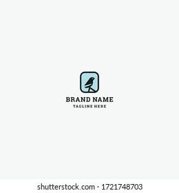 Bird logo template design in Vector illustration and logotype