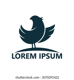 Bird logo template design vector
