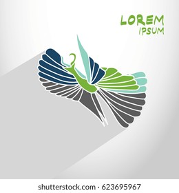 Bird logo template. Elements for brand identity