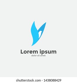 bird logo template. minimalist bird logo vector