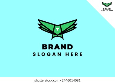 Bird logo template vector design. Modern and minimal logotype. Animal logo design illustration. Fit for brand, company, merch, icon, label, business. Vector eps 10.