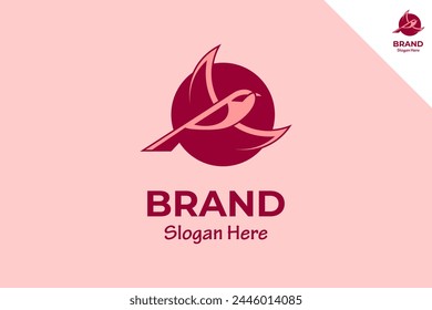 Bird logo template vector design. Modern and minimal logotype. Animal logo design illustration. Fit for brand, company, merch, icon, label, business. Vector eps 10.