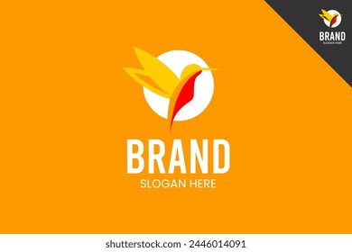 Bird logo template vector design. Modern and minimal logotype. Animal logo design illustration. Fit for brand, company, merch, icon, label, business. Vector eps 10.