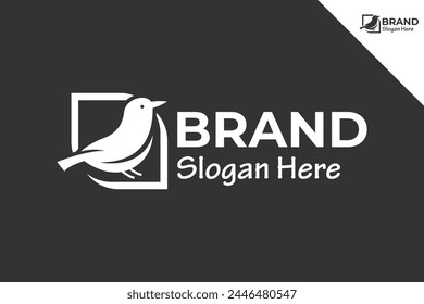 Bird logo template vector design. Modern and minimal logotype. Animal logo design illustration. Fit for brand, company, merch, icon, label, business. Vector eps 10.