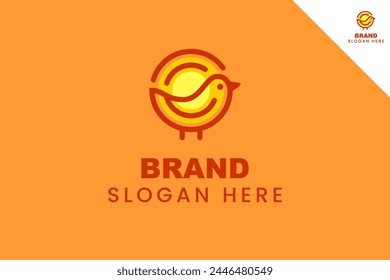 Bird logo template vector design. Modern and minimal logotype. Animal logo design illustration. Fit for brand, company, merch, icon, label, business. Vector eps 10.