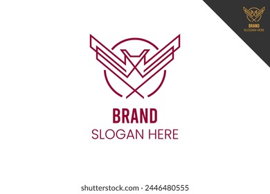 Bird logo template vector design. Modern and minimal logotype. Animal logo design illustration. Fit for brand, company, merch, icon, label, business. Vector eps 10.