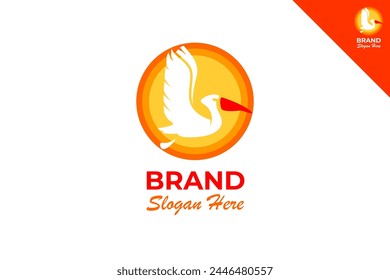 Bird logo template vector design. Modern and minimal logotype. Animal logo design illustration. Fit for brand, company, merch, icon, label, business. Vector eps 10.