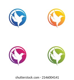 Bird logo template vector icon set