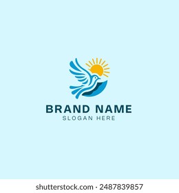 A bird logo template vector icon element isolated with an editable stroke.  bird logo, vector icon, logo template, isolated icon, editable stroke, vector illustration, bird icon, graphic design