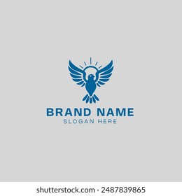 A bird logo template vector icon element isolated with an editable stroke.  bird logo, vector icon, logo template, isolated icon, editable stroke, vector illustration, bird icon, graphic design