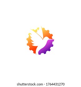 Ilustración vectorial de la plantilla de logotipo de aves