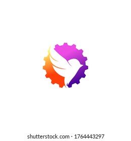 Ilustración vectorial de la plantilla de logotipo de aves