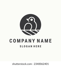 Diseño de ilustración vectorial de la plantilla de logotipo de aves