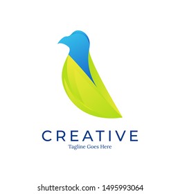 bird logo and template, vibrant color and eye catching logo design .prefessional services for branding your company, organization, and business