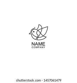 Bird Logo Template, Your company name, Logo bird isolated on white background