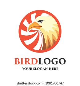 bird logo with text space for your slogan / tagline, vector illustration