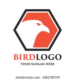 bird logo with text space for your slogan / tagline, vector illustration