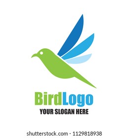 bird logo with text space for your slogan / tagline, vector illustration