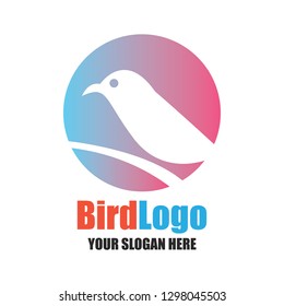 bird logo with text space for your slogan / tagline, vector illustration