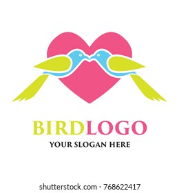 bird logo with text space for your slogan / tagline, vector illustration