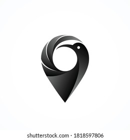 bird logo that formed point vector