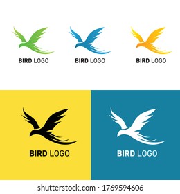 Bird Logo Vector - 5 version color