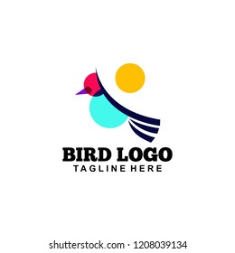 Bird logo vector. Animal logo illustration