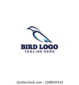 Bird logo vector. Animal logo illustration