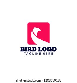 Bird logo vector. Animal logo illustration