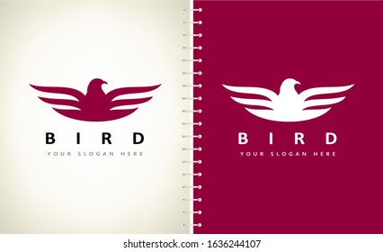 Bird logo vector. Animal illustration.