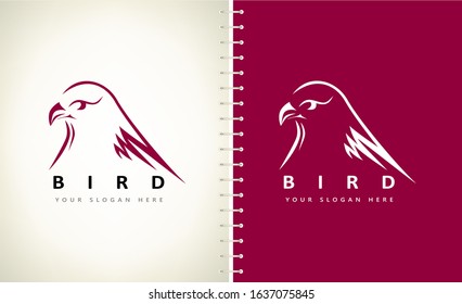 Bird logo vector. Animal illustration.