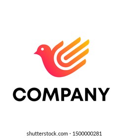 bird logo vector animal mascot template wildlife