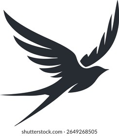 Arte vectorial del logotipo de pájaro, iconos y gráficos para diseñadores