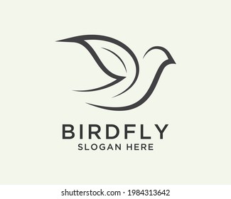 bird logo vector creative design template