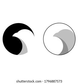 Vogellogo, Vektordesign schwarz
