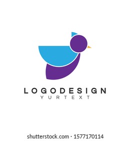bird logo vector design full color